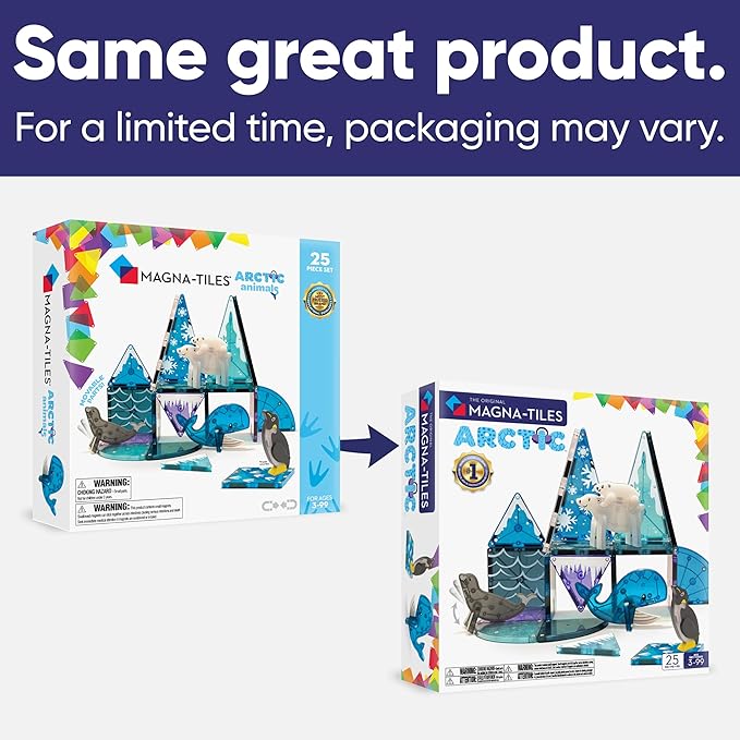 MAGNA-TILES Arctic Animals 25-Piece Magnetic Construction Set The ORIGINAL Magnetic Building Brand