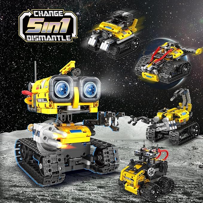 Robot Building Toys for Kids - 5 in 1 Remote- &amp App-Controlled Robots Toy RC Wall/Engineering/Mech Scorpion Building STEM Toys Robot Toy Gifts for Kids Boys Girls Age 10+ (560 PCS)