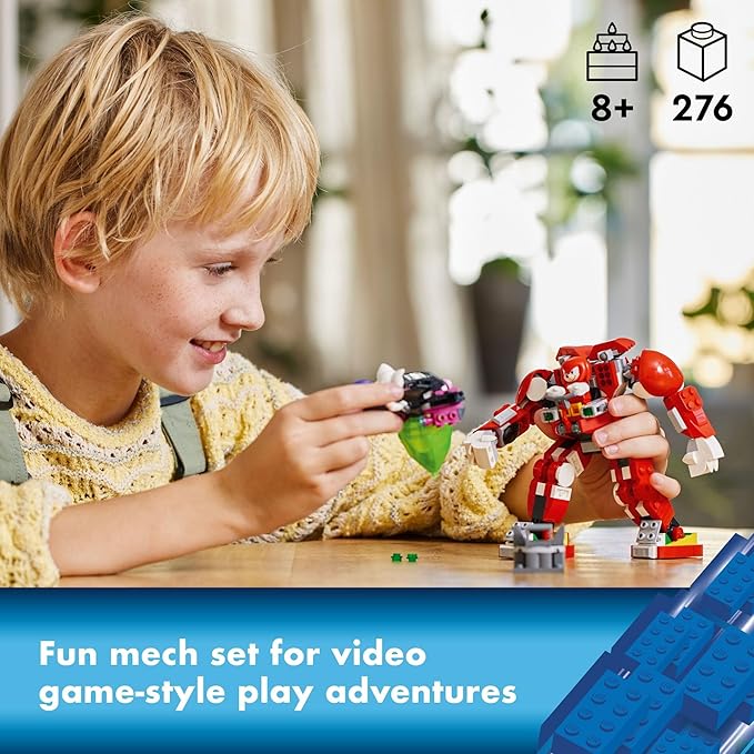 LEGO Sonic The Hedgehog Knuckles’ Guardian Mech Building Toy Set Sonic Toy for Kids Video Game Inspired Knuckles Action Figure with Master Emerald Gaming Gift for 8 Year Old Boys and Girls 76996