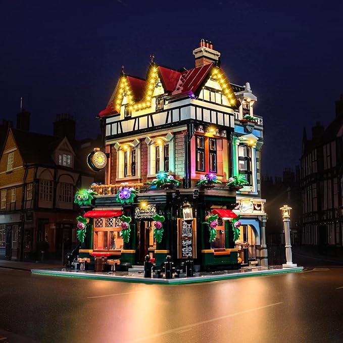 Upgraded Led Light Kit Compatible with Lego Tudor Corner Building Set Lights Decoration Compatible with Lego 10350 (Model Not Included)