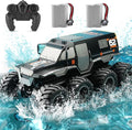 2 Battery 8WD Rc Cars for Boys Age 8-122.4G Off Road All Terrain Amphibious Rc Truckremote Control Boat Top Christmas Gifts 2025 for Kids-Black