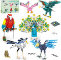KAZI Bird Building Toy SetParrotPeacockFun Building Blocks for Kids Ages 8 and UpBuild and Display Birds Model for Bird EnthusiastsEaster Basket StuffersGift for Birds LoversParty Favors