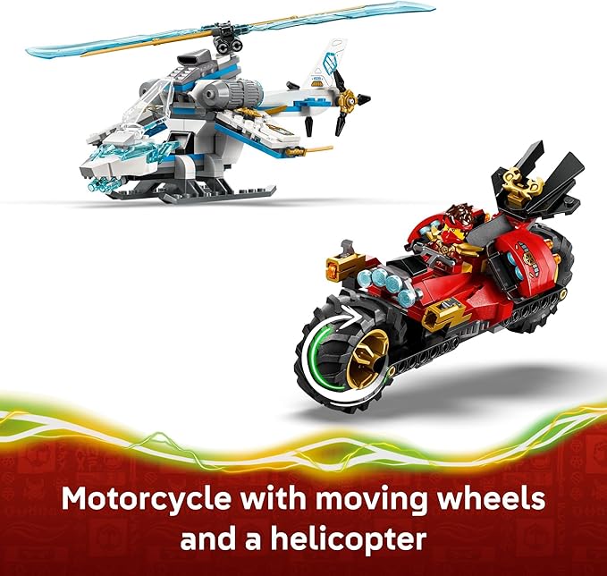 LEGO NINJAGO Ninja Vehicle Tree House Battle Building Toy for Boys Girls &amp Kids Ages 7+ - Ninja Playset W/5 Minifigures Motorcycle &amp Helicopter Toys - Gift Idea for Birthdays - 71857