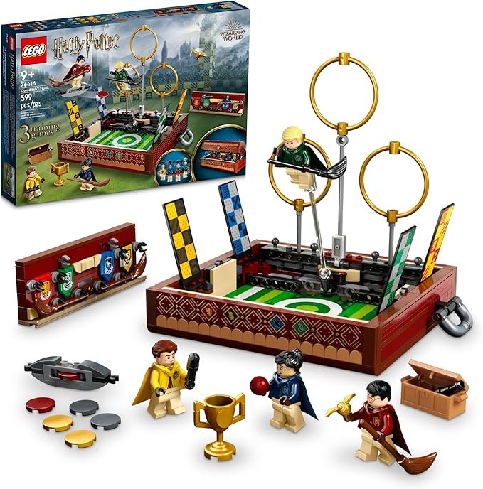 LEGO Harry Potter Quidditch Trunk 76416 Buildable Harry Potter Toy Birthday Gift Idea for Kids Aged 9+ Open the Buildable Box to Reveal a Quidditch Playing Arena Includes 4 Customizable Minifigures
