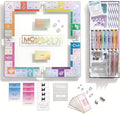 WS Game Company Monopoly Aura Edition Iridescent Tempered Glass Board Crystal-Clear Acrylic Houses Metallic Tokens Foil Cards &amp Tray Family Board Games for 2-6 Players Ages 8+
