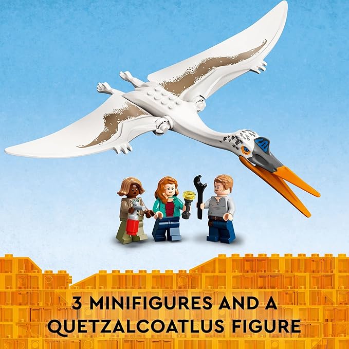 LEGO Jurassic World Quetzalcoatlus Plane Ambush Set 76947 with Dinosaur Toy Figure and Airplane Model 2022 Movie Inspired Multicolor