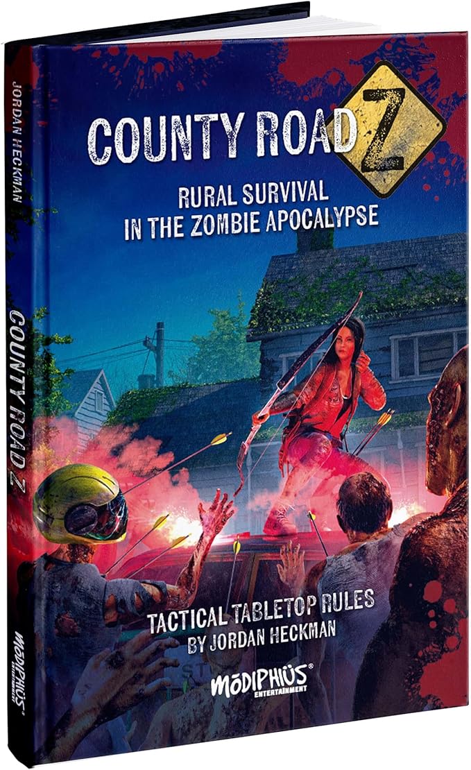 Modiphius Entertainment: County Road Z: Core Rulebook - Hardcover RPG Book Rural Survival in The Zombie Apocalypse 184pgs Solo Tabletop Roleplaying