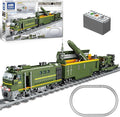 Military Train Building Kit Compatible with Lego Militarys Army Train Building Block with Lights Missiles Trucks and Train Tracks Gift for Military Lovers Teens and Adults (1174 Pieces)