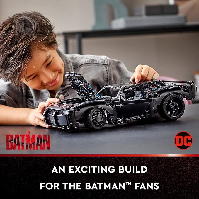 LEGO Technic The Batman – Batmobile 42127 Model Car Building Toy 2022 Movie Set Superhero Gifts for Kids and Teen Fans with Light Bricks