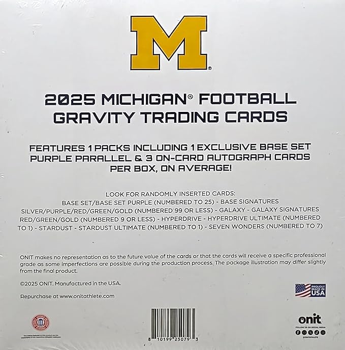 2025 Onit Gravity College Football Card Breaker Edition Box (Michigan Wolverines)