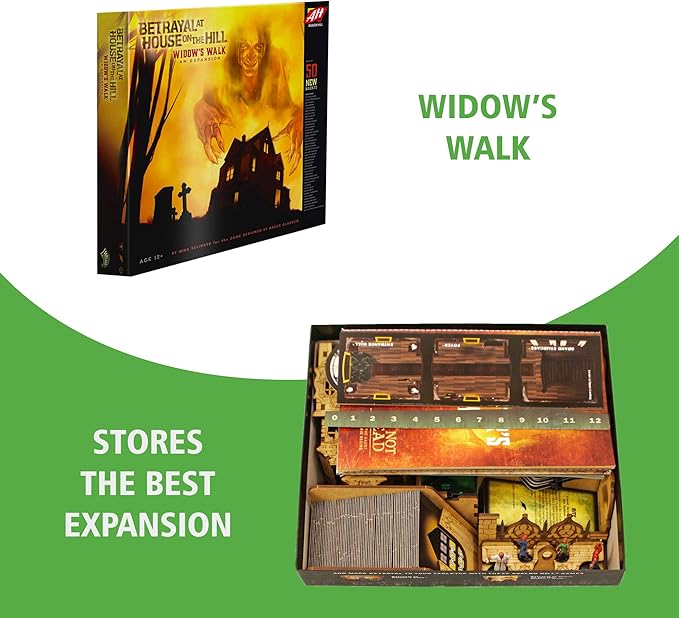 TowerRex Organizer for Betrayal at House on The Hill 2nd Ed Board Game Widow's Walk Expansion Storage Insert Accessories Upgrade
