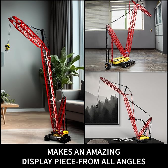 Mould King Crawler Crane LR13000 Building Block Kits Technical Construction Vehicles Cranes Model with Motor/APP Remote Control Gift for Age 14+/Adult Collections Enthusiasts (4318+ Pieces)
