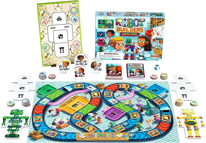 Robot Builders Board Game - Exciting Robot Building Competition for Kids Ages 5 and Up - Children Learn New Skills While Racing to Collect Matching Tools and Parts