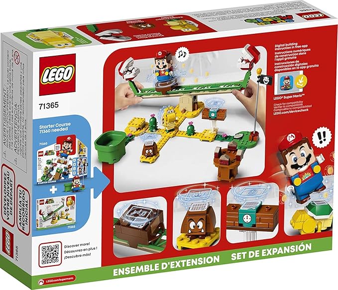 LEGO Super Mario Piranha Plant Power Slide Expansion Set 71365 Building Kit for Kids to Combine with The Super Mario Adventures with Mario Starter Course (71360) Playset (217 Pieces)
