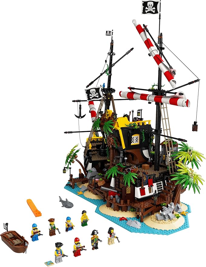 Lego® Ideas Pirates of Barracuda Bay 21322 Pirate Shipwreck Model Building Kit for Play and Display