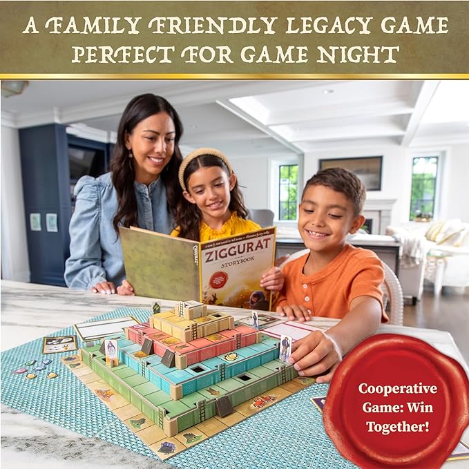 MindWare Ziggurat Cooperative Family Legacy Adventure Game by Matt Leacock &amp Rob Daviau Illustrated by Cory Godbey for Ages 8+