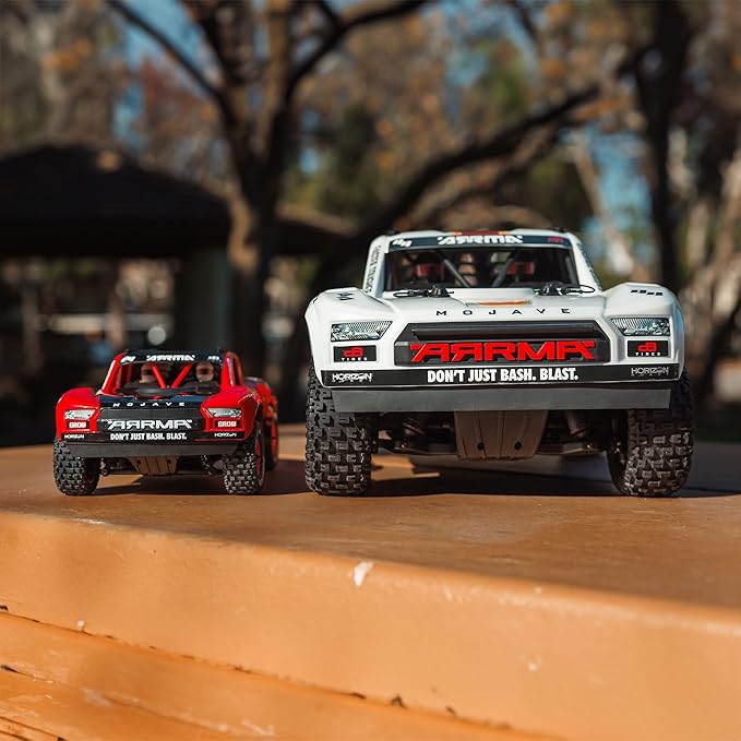 ARRMA RC Truck Mojave GROM 4x4 SMART Small Scale Desert Truck RTR (with Battery and Charger Included) Red/Black ARA2104T1