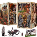 DIY Book Nook Kit for Adults 3D Wooden Puzzle Bookend Bookshelf Insert Decor with LED Light and Dust Cover (Sleeping Beauty)