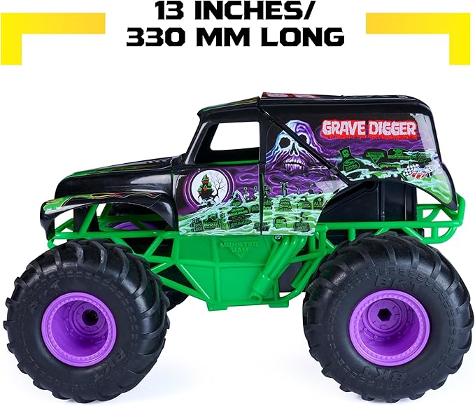 Monster Jam Official Smash &amp Bash Grave Digger Remote Control Indoor &amp Outdoor Vehicle 1:15 Scale Repairable Monster Truck Kids Toys for Boy and Girls Ages 4 and up