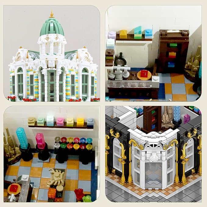 ZenithFlow Street View Building Blocks Kit Gem Store Mini Blocks Construction Toys European Architecture Model House Store Building Set Idea Gifts Home Decoration Collection for Adults 3115 PCS