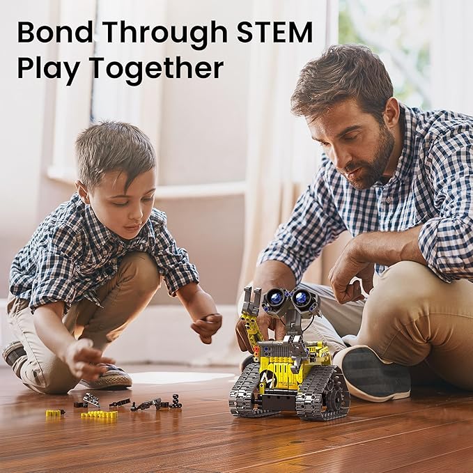STEM Robot Building Kit Gift for Boys Ages 8-12 with Remote Control Technic Coding Robotic Toy for Kids’ Birthday Buildable 5-in-1 Models with 488 Pieces