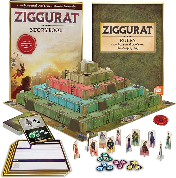 MindWare Ziggurat Cooperative Family Legacy Adventure Game by Matt Leacock &amp Rob Daviau Illustrated by Cory Godbey for Ages 8+