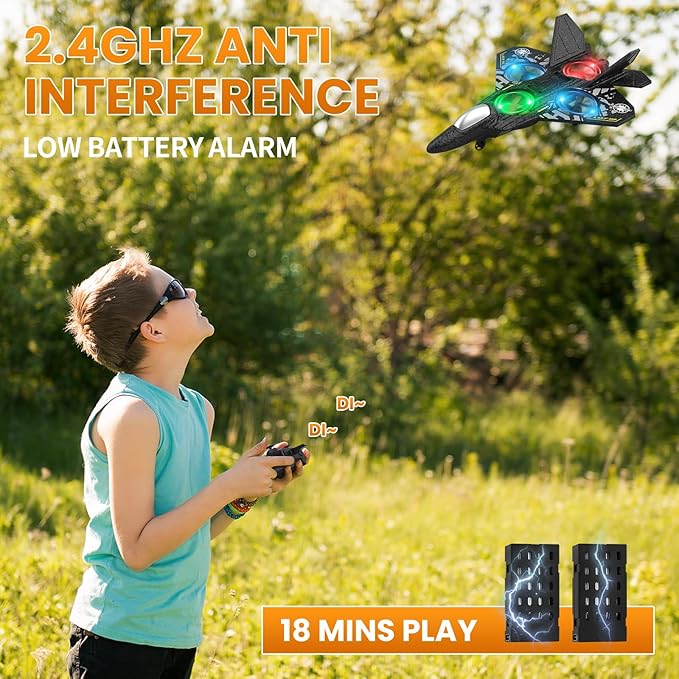 RC Plane 2.4GHz Remote Control Plane L0712 Drone Quadcopter Hovering with Auto Hovering Fighter Aircraft RC Airplane RTF for Beginner Kids and Adults3D Flip Airplane Toy