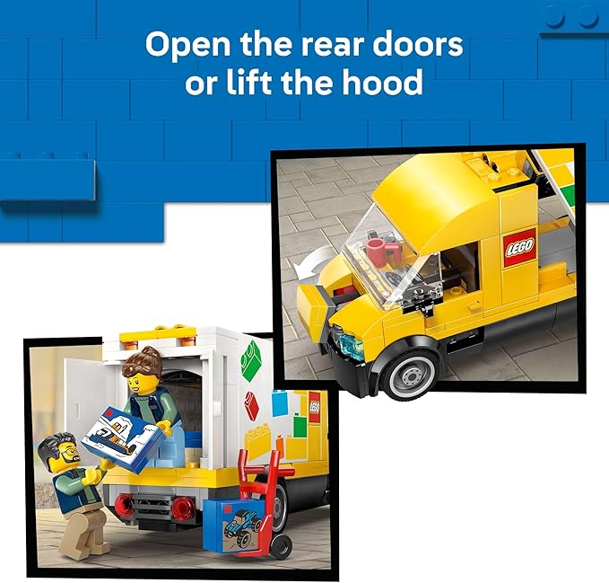 LEGO City: The Van Building Toy for Kids - Pretend Play Set for Boys &amp Girls Ages 6+ - Delivery Van Toy W/2 Minifigures &amp 4 Mini Box Elements - Gift Idea for Birthdays - 60500