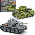 WW2 Tank Building Blocks 38T and T-34 Army Tank Military Battle Model KitsToy Gifts for Boys or Men Collectors(1000+ pcs)