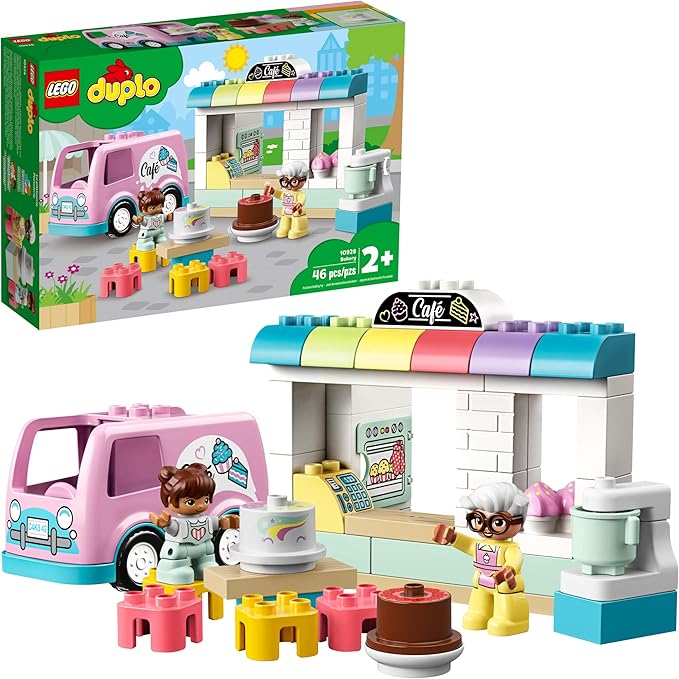LEGO DUPLO Town Bakery 10928 Educational Play Café Toy for Toddlers Great Gift for Kids Ages 2 and Over (46 Pieces)