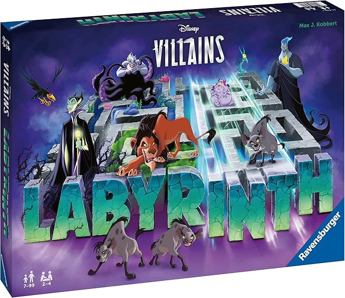 Ravensburger Disney Villains Labyrinth Board Game - Engaging Family Fun for Ages 7 and Up - Dynamic Maze Puzzle - Quality Design - Ideal Gift for Disney Fans