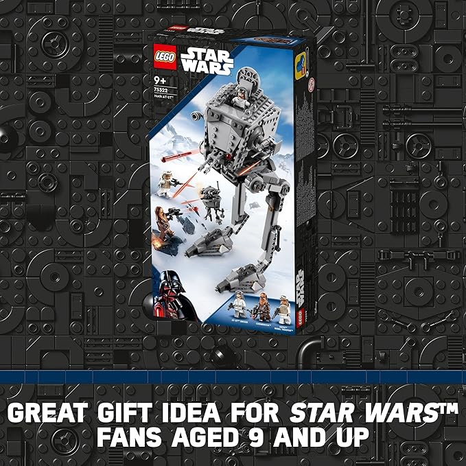 LEGO Star Wars Hoth at-ST Walker Building Toy for Kids with Chewbacca Minifigure and Droid Figure The Empire Strikes Back Model Star Wars Fan Gift 75322