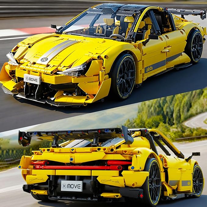 PIKARO Sports Race Car Building Set for Adults &amp Boys 2143 Pieces 1:10 MOC Collectible Model Car Kit for Display Racing DIY Kit Toy Set Birthday Gift for Kids Teens Ages 8-14 12-16