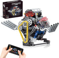 Mini V8 Engine Kit that Runs Building Set Technic Model with Motor Light &amp APP Control Mechanic Engineering Collectible for Adults Boys 14 Years &amp Up