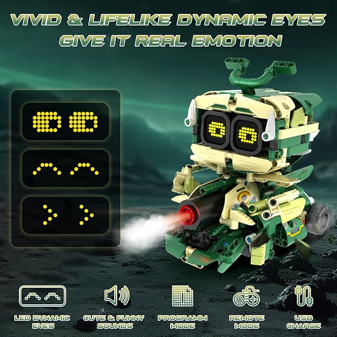 STEM Building Toys for Kids 6-14 Remote &amp APP Controlled 3in1 STEM Robot Building Kit for Kids with Music Spray 513 Pcs Building Blocks Set Birthday Xmas Gift Ideas for Boys Girls