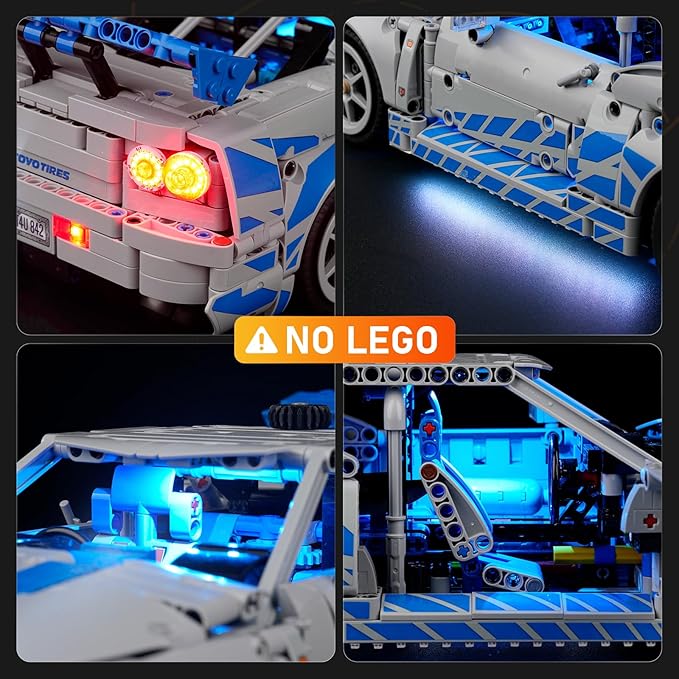 LIGHTAILING Led Light for Lego-42210 2-Fast-2 Furious Nissan Skyline GT-R (R34) Car - Valentine’s Day Edition - Easy Install Hidden Wiring Home Decor &amp Gift-Ready (Model Not Included)