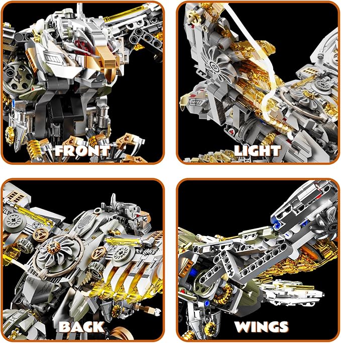 Mechanical Eagle Building Block Set 3D Poseable Model with Articulated Wings &amp Talons STEM Toy for Kids &amp Adults Ideal Gift for Engineering Nature &amp Animal Lovers