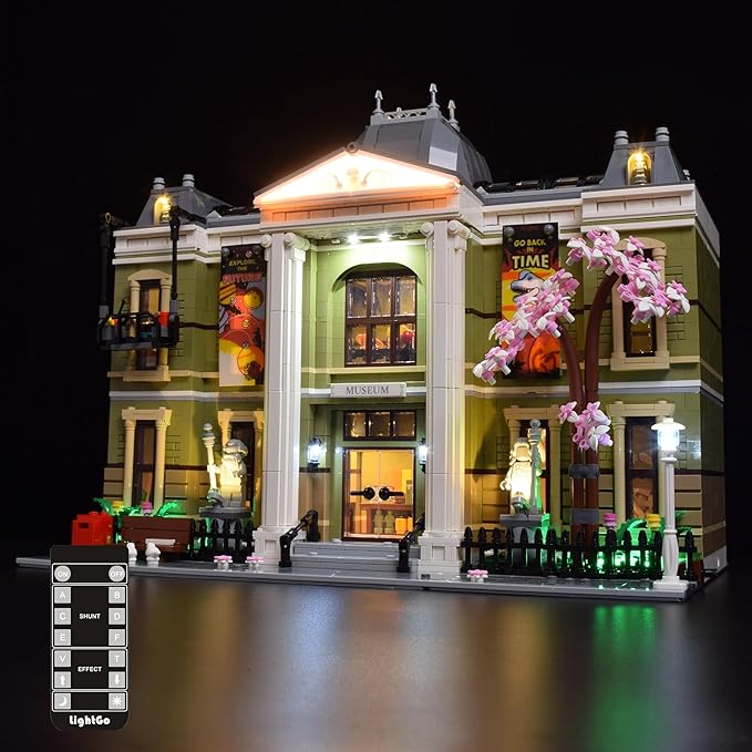 LightGo LED Lighting Kit Designed for Lego 10326 Natural History Museum Modular Buildings Set - Not Include Model (Remote Version)