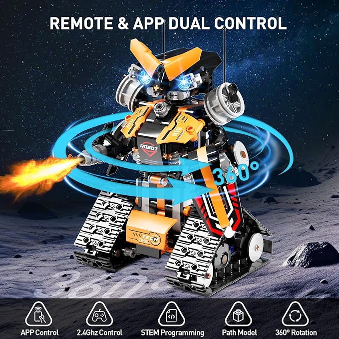 STEM Building Toys for Kids 6-12 5in1 Remote &amp APP Controlled STEM Robot Car Tank Building Kit 600 Pcs DIY Educational Building Blocks Set for Kids Science Learning Boys Girls Birthday Gifts Id