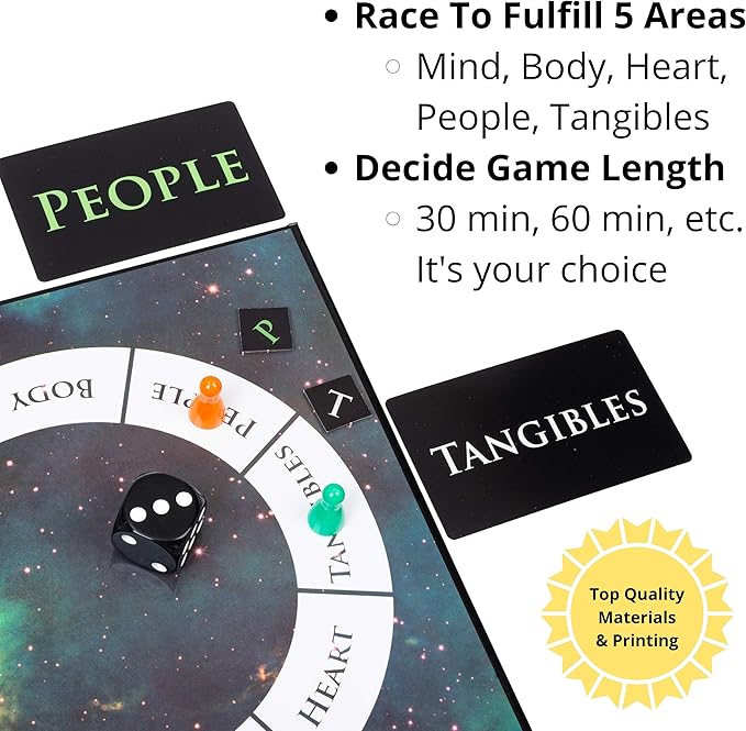 Better Me Self-Improvement Board Game - Fun &amp Connection for Couples Friends and Family Game Night Relationship Date Night Ideas Counseling and Group Therapy Goal Setting &amp Accountability