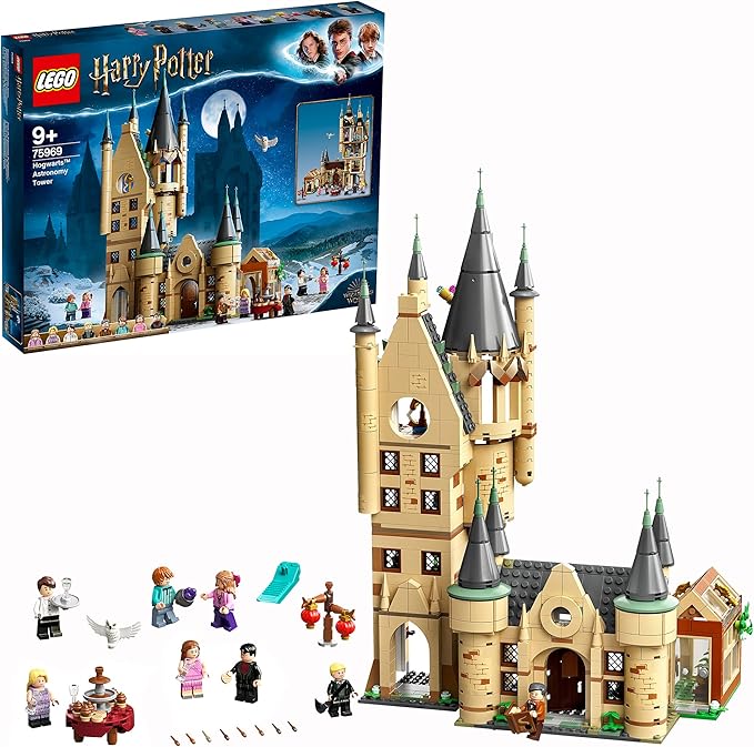 Lego 75969 Harry Potter Hogwarts Astronomy Tower Building Toy for Children +9 Years with 8 Mini Figures