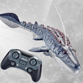 Remote Control Swimming Mosasaurus Toy 2.4GHz Waterproof Design 24-Inch Dinosaur Water Toy with Spray Function