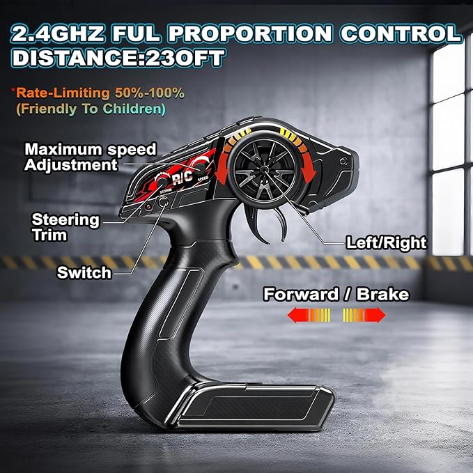 RC Cars 1:18 4WD High Speed Off-Road RC Truck 40 KM/H Remote Control Car with Waterproof ESC 2 Rechargeable 7.4V 1300mAh Batteries Dual Body Shells for Adults &amp Kids Great Gifts for Outdoor F