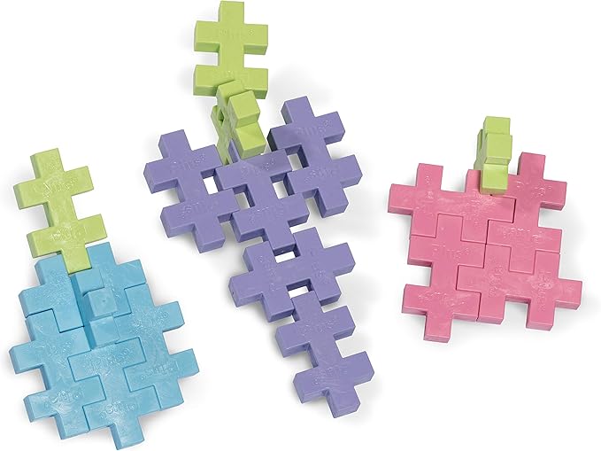 Plus Plus Big - Open Play Set - 100 Piece - Pastel Color Mix Construction Building Stem/Steam Toy Interlocking Large Puzzle Blocks for Toddlers and Preschool