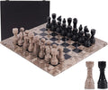 Marble Chess Set for Adults 15 Handmade Oceanic &amp Black Board Game with 32 Chess Pieces 2 Extra Queens &amp Storage Box Luxury Travel Game – Elegant Home Décor