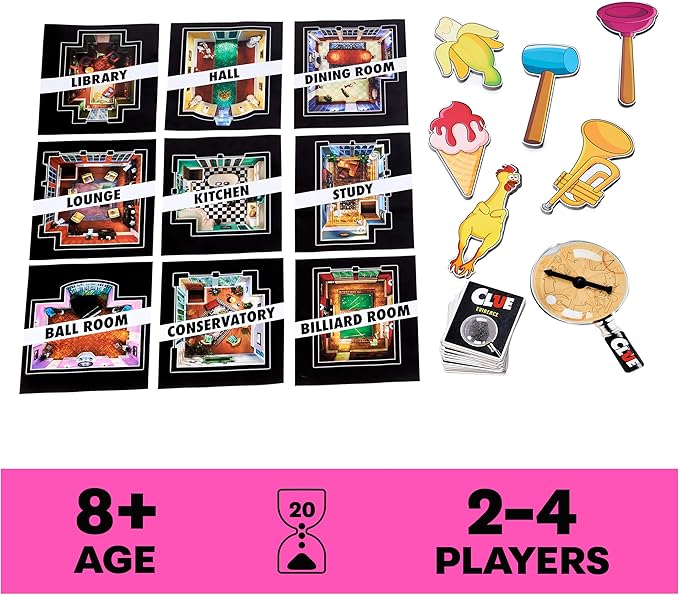 Spin Master Games Clue Giant Edition Family Game for Indoor &amp Outdoor Fun with Big Oversized Board for Family and Kids 2-4 Players Ages 6 &amp Up