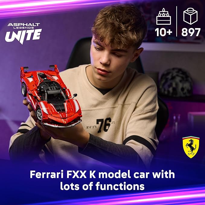 LEGO Technic Ferrari FXX K Toy Car - Building Toy for Girls &amp Boys Ages 10+ - Cool Birthday Gift for Kids - Race Car Model for Play &amp Display - 42212