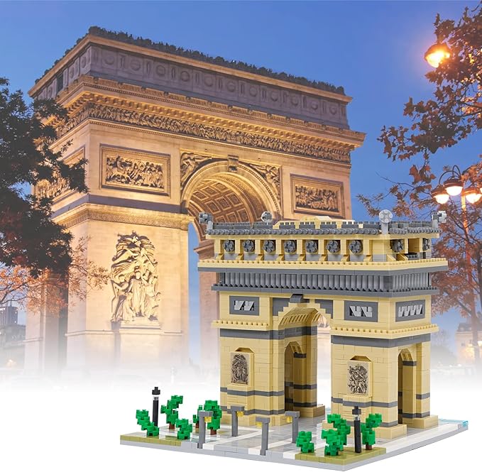 Building Blocks Set Arc De Triomphe Model Micro Building Blocks 2020 PCS Famous Architecture Building Kit Gifts for Kids and Adult