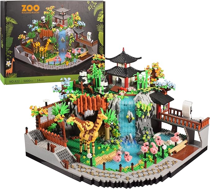 Zoo Micro Building Blocks Set 5000PCS for Adults or Teens Ages of 14+ Animals Park DIY Modle Kit in Living Room or Office Decorative Items Collection Model for Lovers