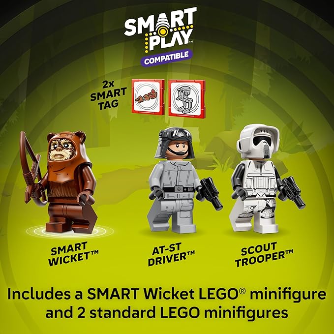 LEGO Star Wars SMART Play: AT-ST Attack on Endor Toy Building Set for Kids - Compatible Set with 2 SMART Tags and 3 Minifigures - Gift for Boys Girls and Fans Ages 8+ - 75424